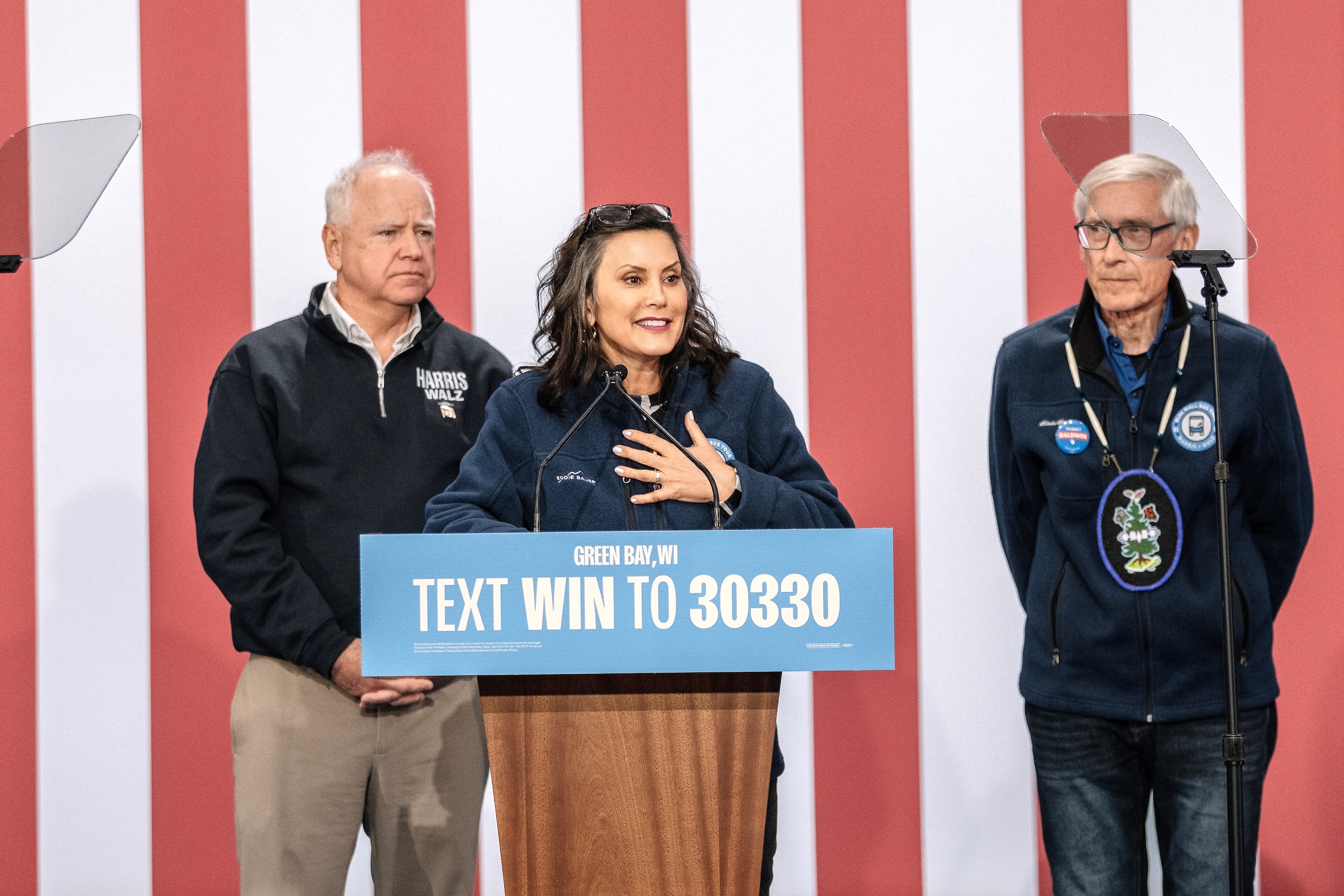Tim Walz Campaigns In Wisconsin With Governors Evers And Whitmer