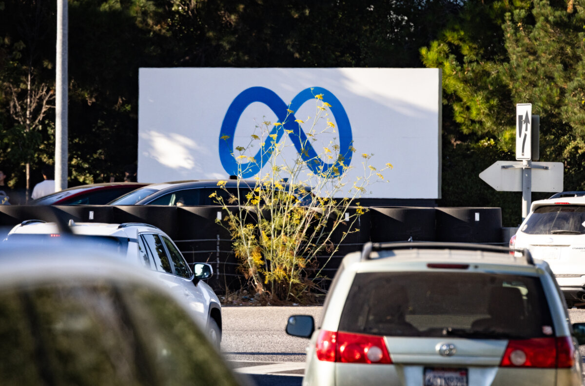 The offices of Meta in Menlo Park, Calif., on July 31, 2025. (John Fredricks/The Epoch Times)