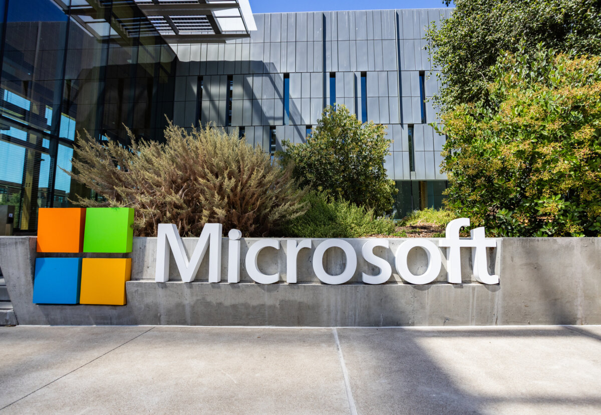 Microsoft offices in Mountain View, Calif., on July 31, 2025. (John Fredricks/The Epoch Times)