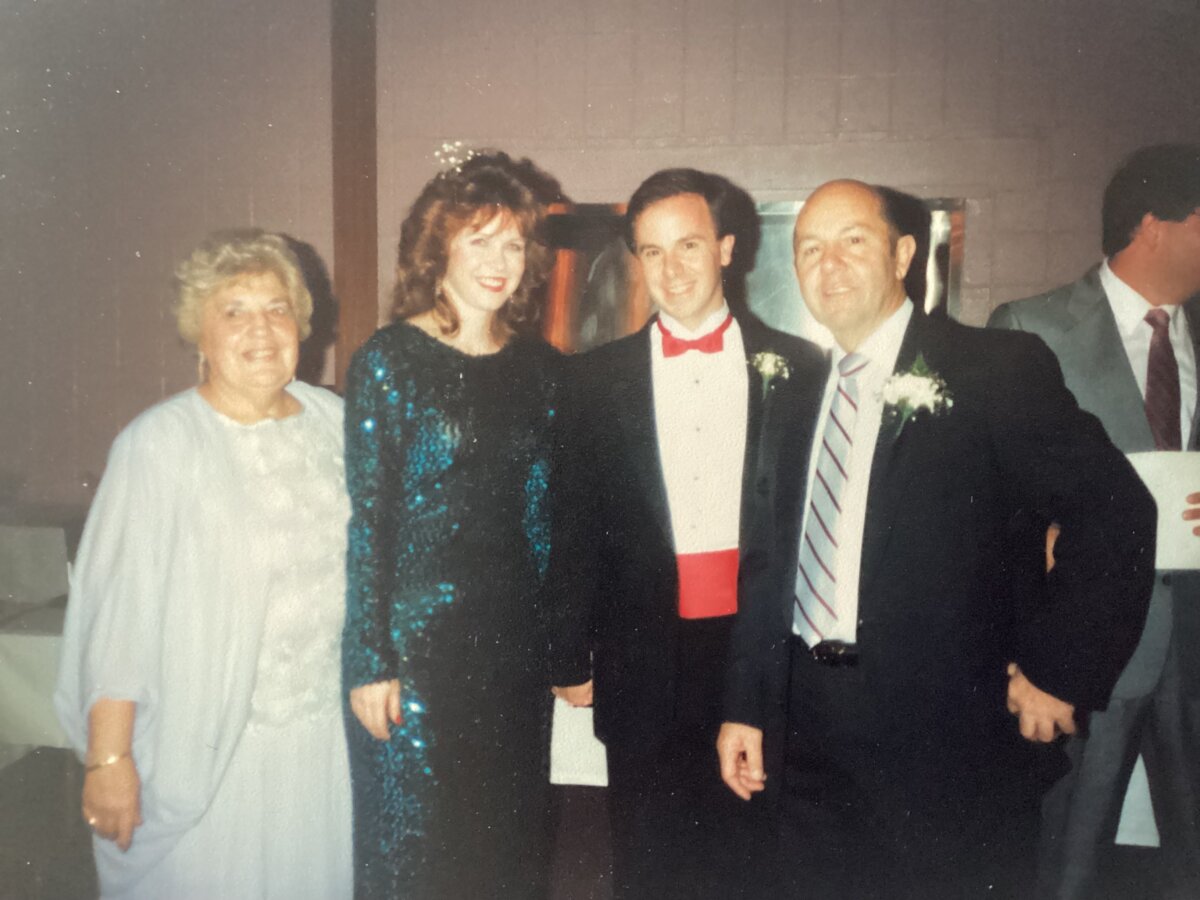 The author with his wife, father, and mother, 1989. (Courtesy of Randy Tatano)