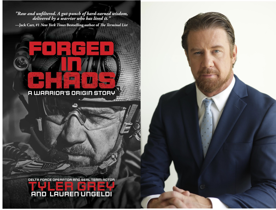 Tyler Grey's memoir, "Forged in Chaos: A Warrior’s Origin Story,” recounts his difficult journey as a soldier. (Knox Press)