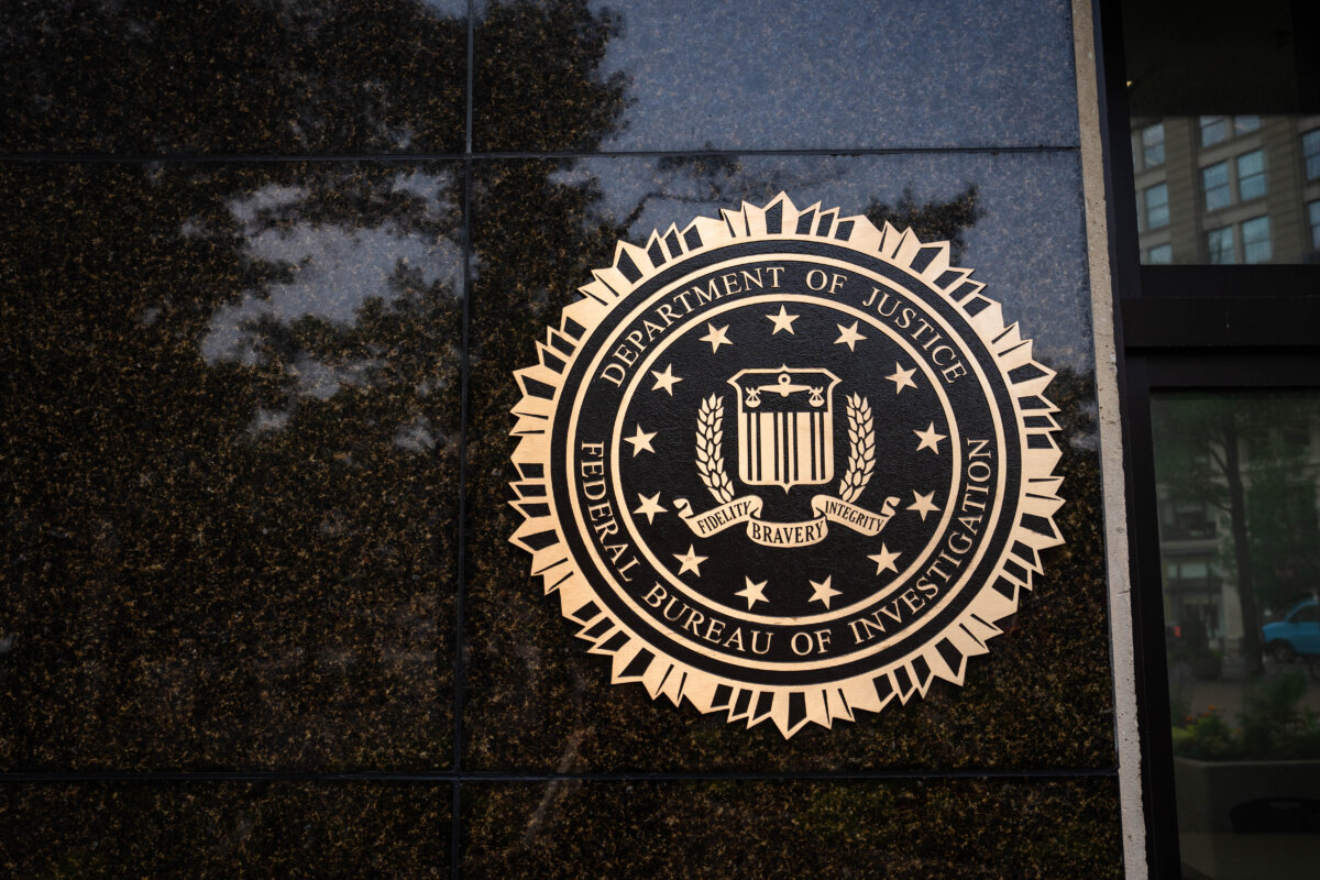 The Federal Bureau of Investigation building in Washington on Aug. 7, 2025. (Madalina Kilroy/The Epoch Times)