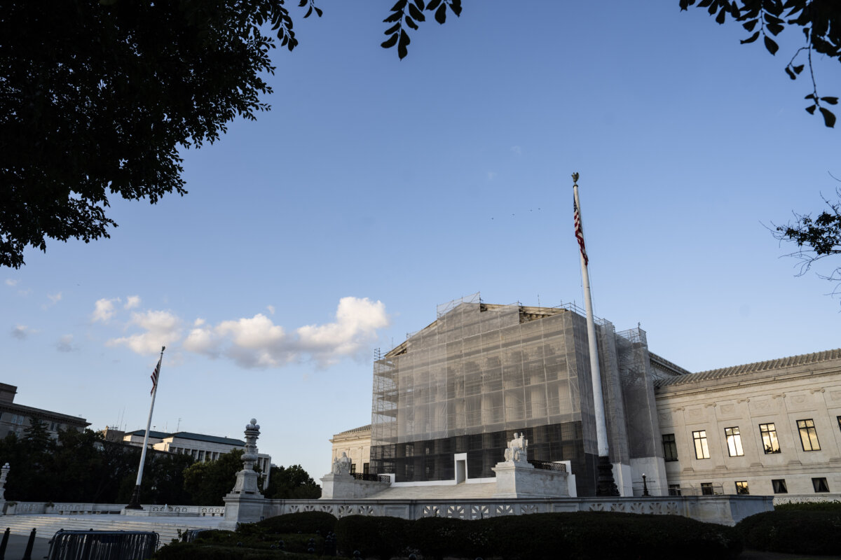 The U.S. Supreme Court in Washington on Aug. 8, 2025. (Madalina Kilroy/The Epoch Times)