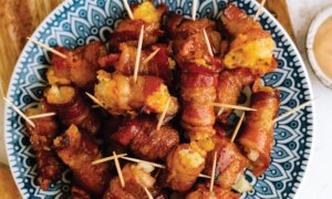 Bacon-Wrapped Tater Tots With Dipping Sauce