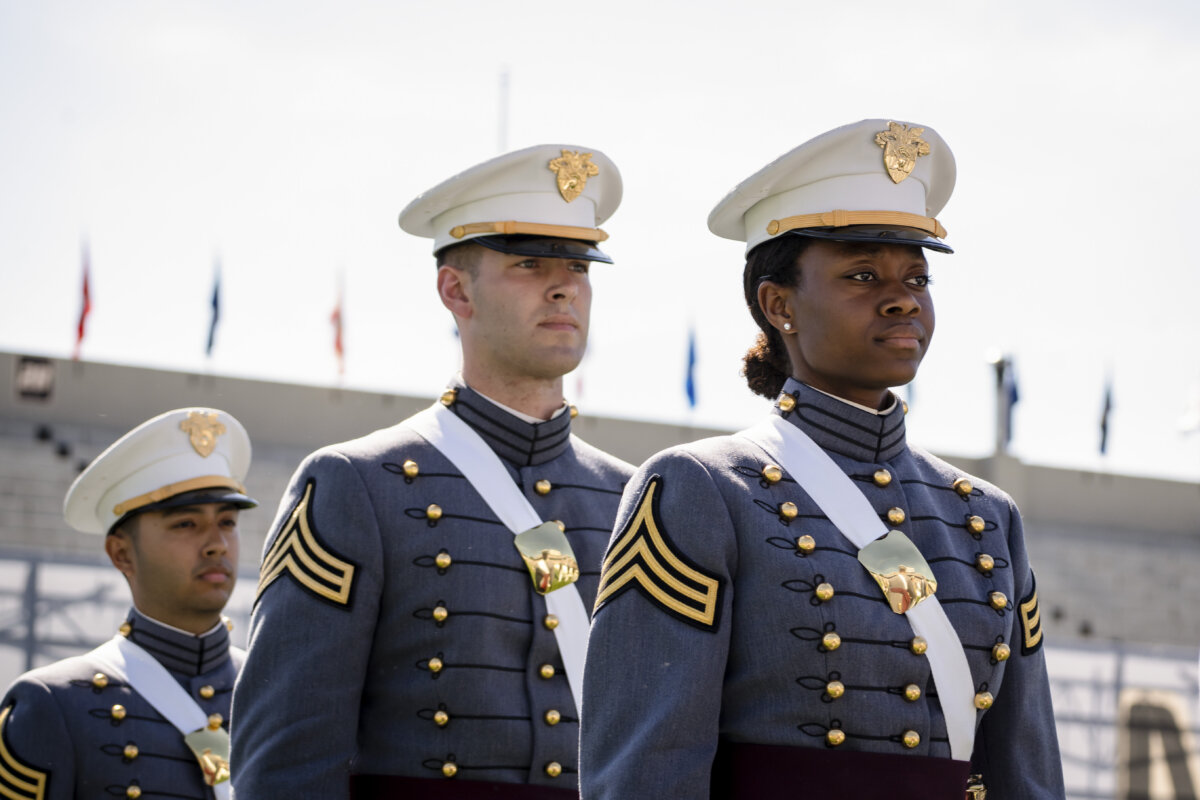 The 2024 Graduation and Commissioning Ceremony on the Michie Stadium at the U.S. Military Academy in West Point, N.Y., on May 25, 2024. (Madalina Vasiliu/The Epoch Times)