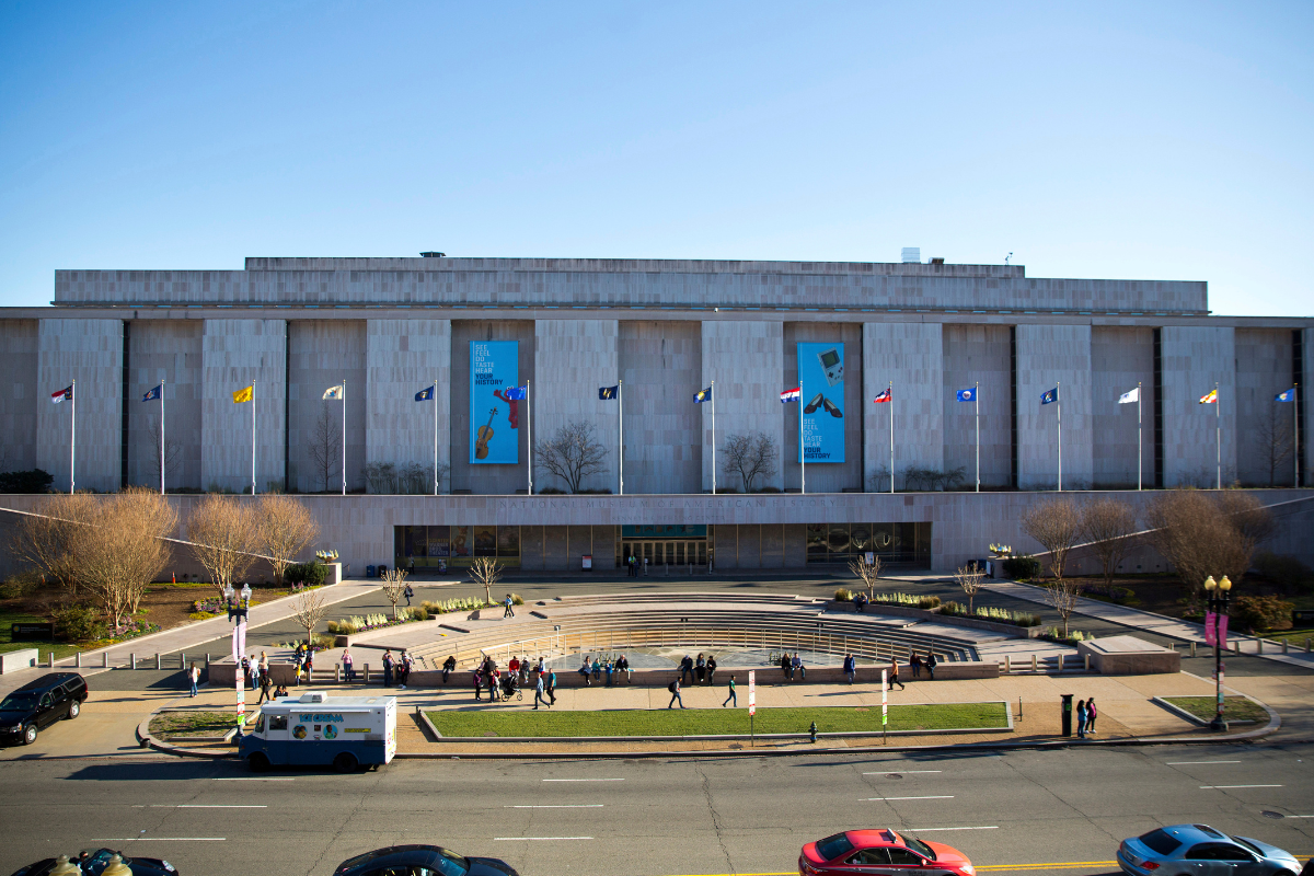 People visit the Smithsonian Museum of American History on the National Mall in Washington, on April 3, 2019. (Pablo Martinez Monsivais/AP Photo)