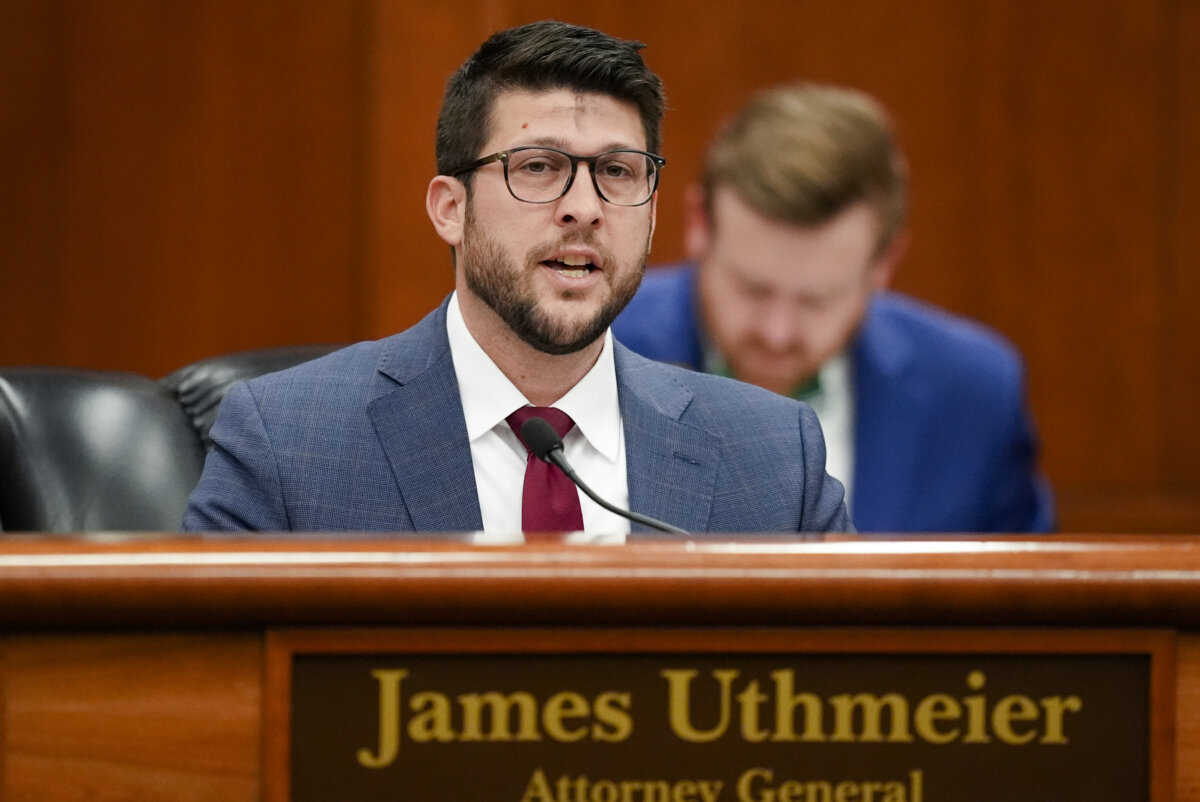 Florida Attorney General James Uthmeier speaks at the Capitol in Tallahassee, Fla., on March 5, 2025. (Rebecca Blackwell/AP Photo)