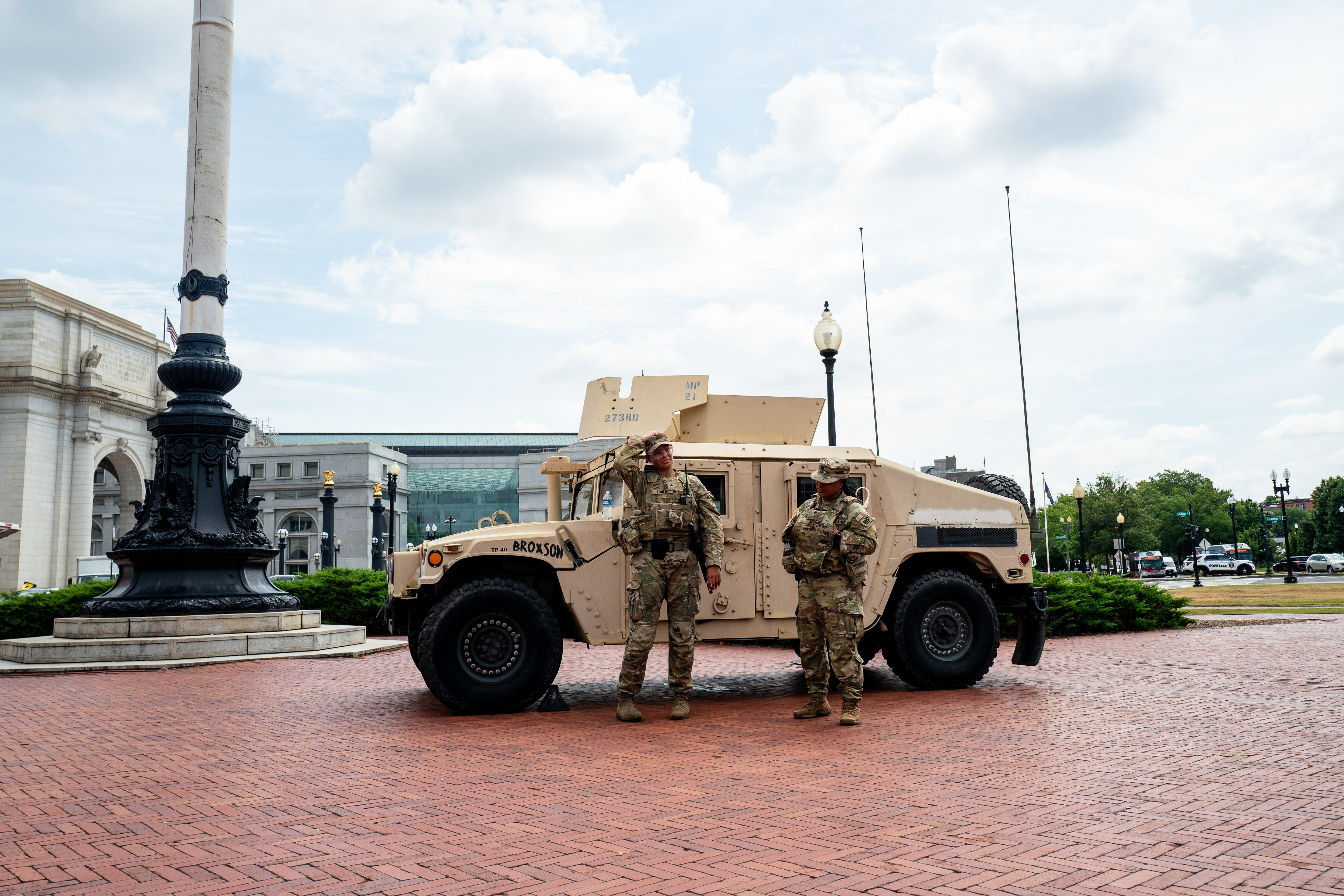 Day in Photos: National Guard Patrols Washington, Air Balloon Accident, Clashes In South Africa