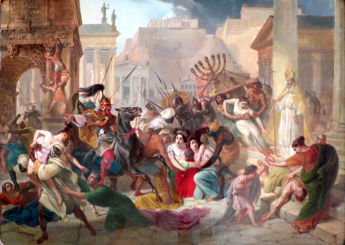 “The Sack of Rome” by Karl Briullov, 1833–1836. (Public Domain)