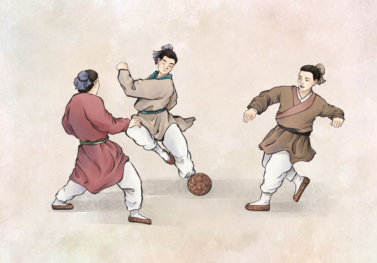 Tsu'Chu (soccer) was so popular in the Tang Dynasty that it became an imperial court activity. (Linda Zhao/The Epoch Times)