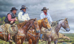 Wyoming Western Artist Paints Cowboys He Roped With on Ranch Lost in Time