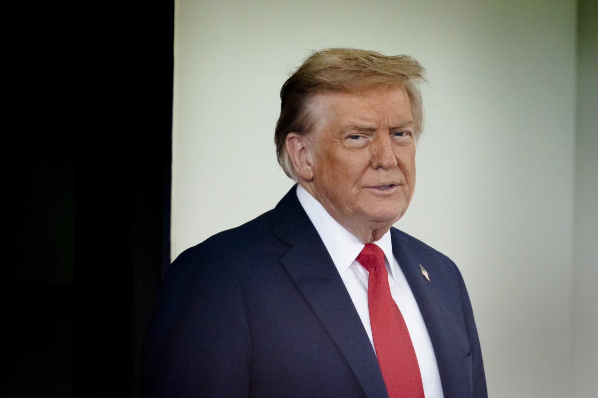 President Donald Trump at the White House on Aug. 18, 2025. (Madalina Kilroy/The Epoch Times)