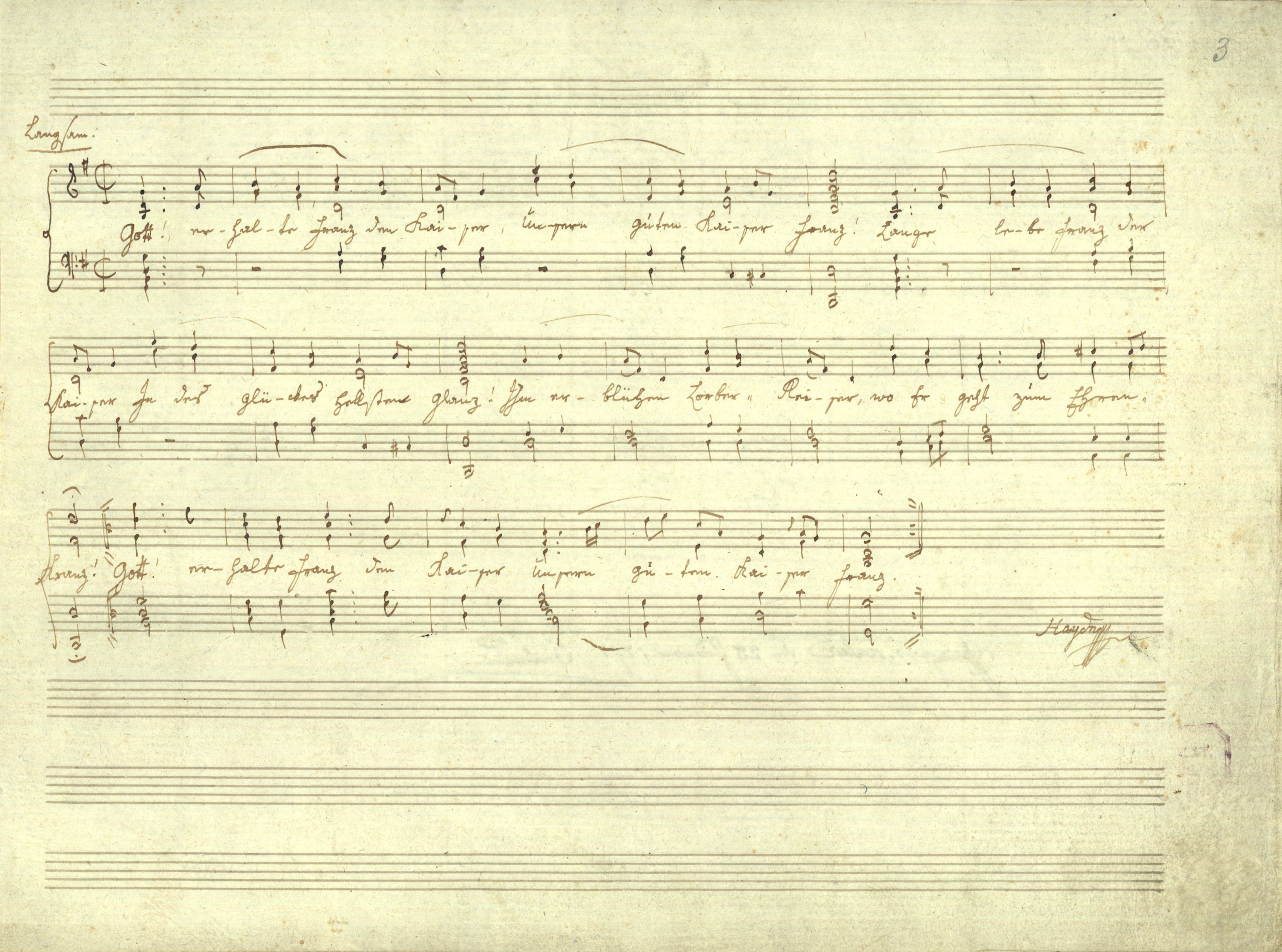 "Kaiserlied "by Joseph Haydn
