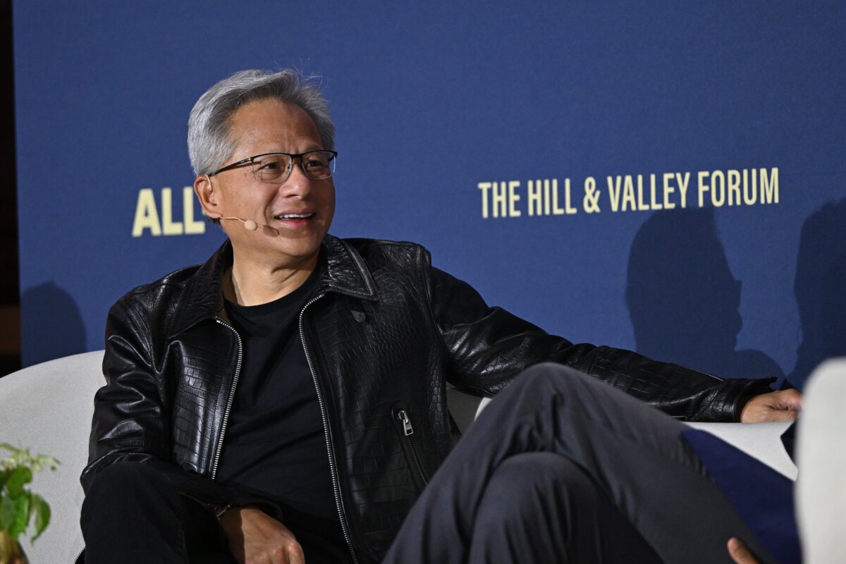 Jensen Huang, Co-Founder and CEO, NVIDIA speaks onstage at the All-In and Hill & Valley Forum "Winning The AI Race" at Andrew W. Mellon Auditorium in Washington on July 23, 2025. (Roy Rochlin/Getty Images for Hill & Valley Forum)