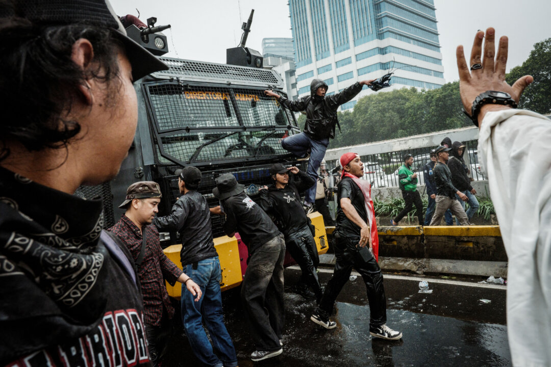 Day in Photos: Protests in Indonesia, Demolition of Kennedy Stadium, and Baby Albino Armadillo