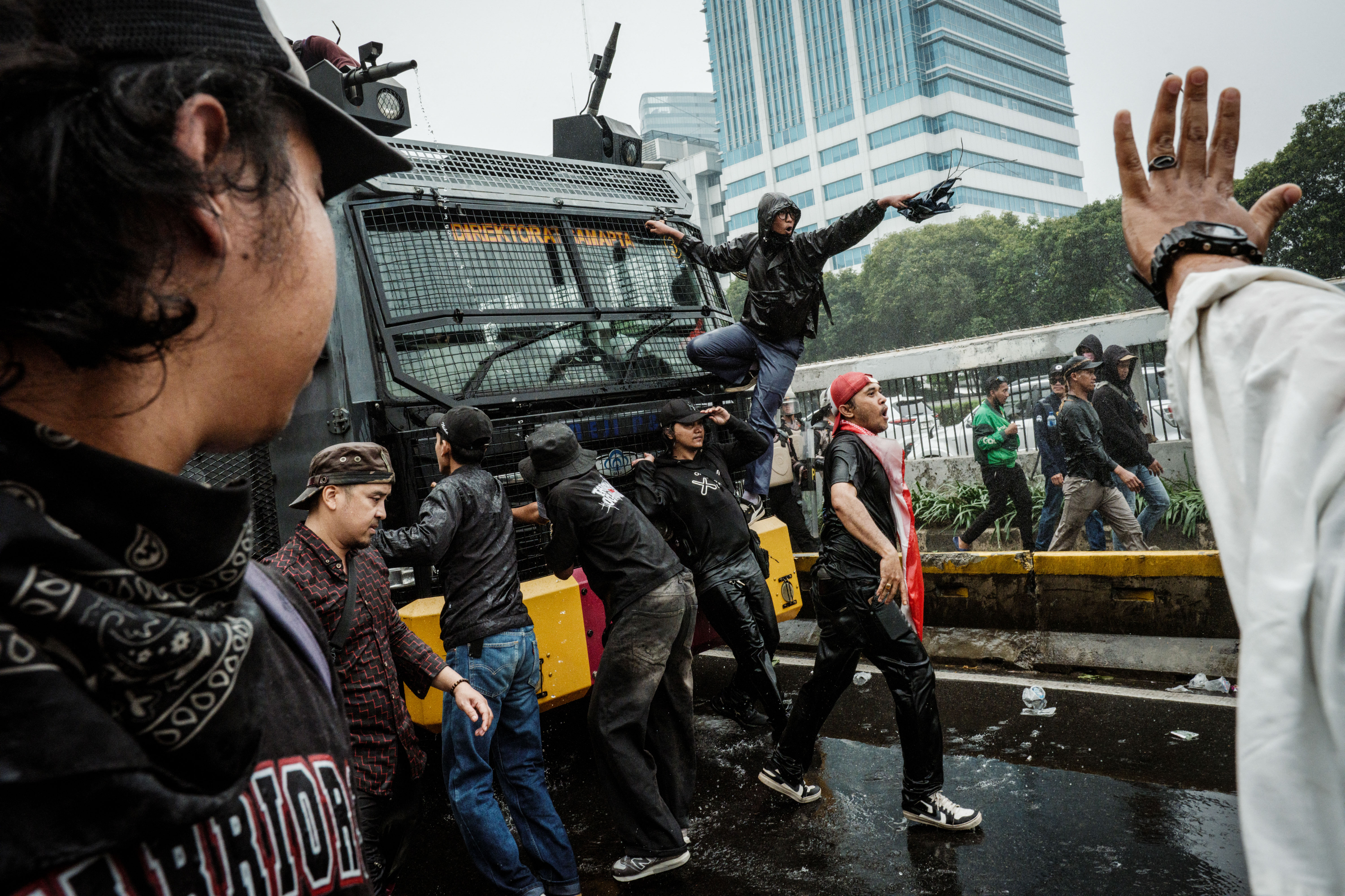 Day in Photos: Protests in Indonesia, Demolition of Kennedy Stadium, and Baby Albino Armadillo