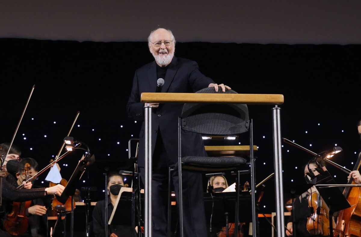 Composer John Williams attends the Star Wars Celebration in Anaheim, Calif. on May 26, 2022. We look at five other composers who continued to write music late in life. (Jesse Grant/Getty Images for Disney)