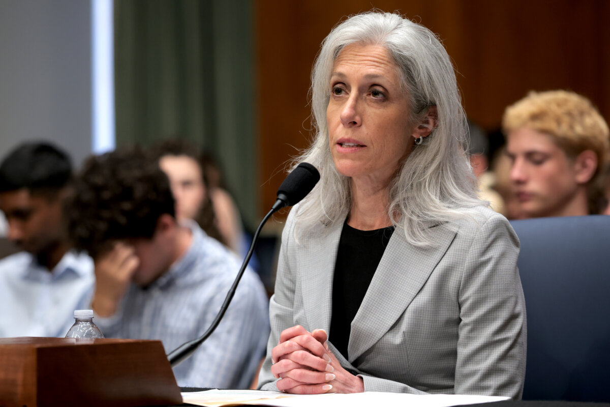 Susan Monarez, President Donald Trump’s nominee to be the Director of the Centers for Disease Control and Prevention (CDC), testifies during her confirmation hearing before the Senate Committee on Health, Education, Labor, and Pensions in the Dirksen Senate Office Building in Washington on June 25, 2025. (Kayla Bartkowski/Getty Images)