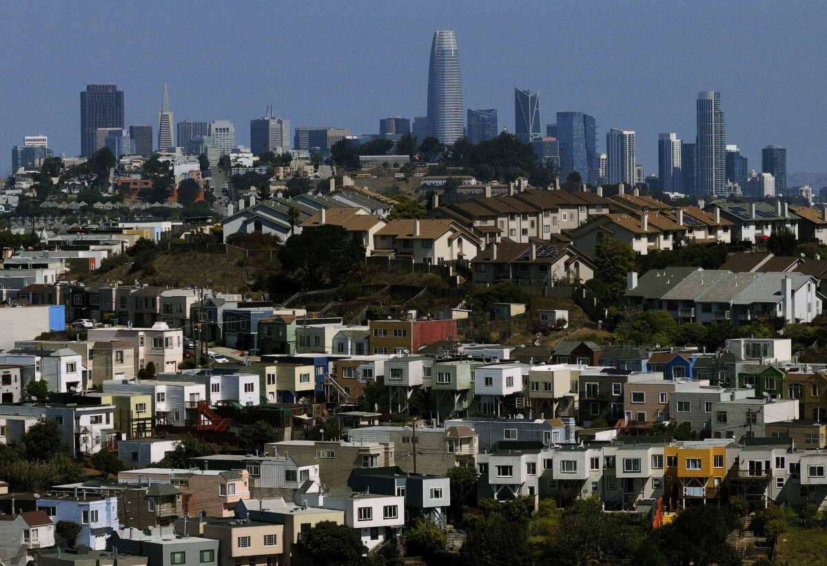 Homes in a neighborhood in San Francisco on Aug. 27, 2025. (Justin Sullivan/Getty Images)