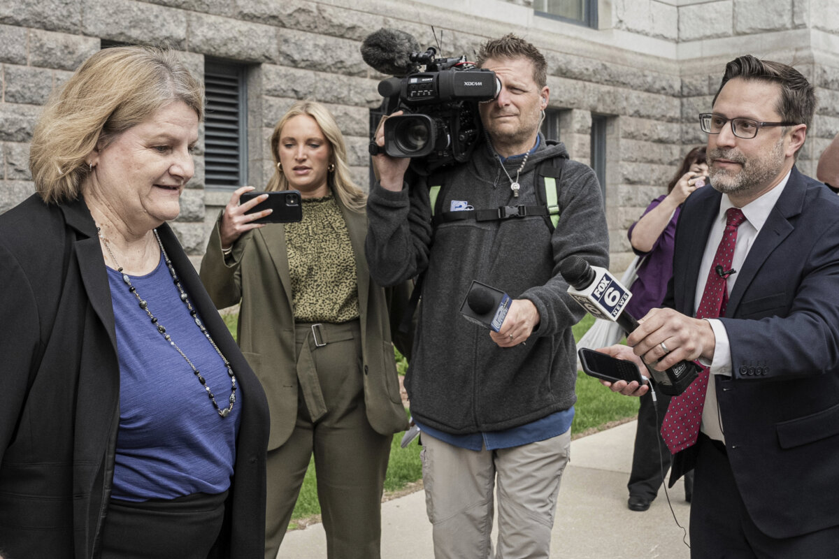 Milwaukee County Circuit Judge Hannah Dugan leaves the federal courthouse after a hearing in Milwaukee on May 15, 2025. (AP Photo/Andy Manis, File)