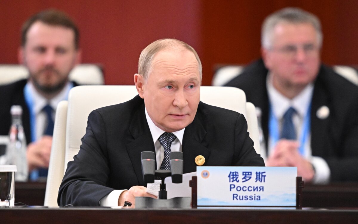 Russia's President Vladimir Putin attends the Shanghai Cooperation Organisation Summit in Tianjin, China, on September 1, 2025. (Sergey Bobylev / POOL / AFP)