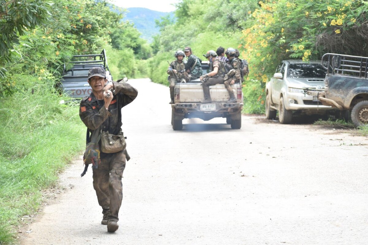 The resistance soldiers in Burma on Aug. 14, 2025. (Courtesy of Antonio Graceffo)