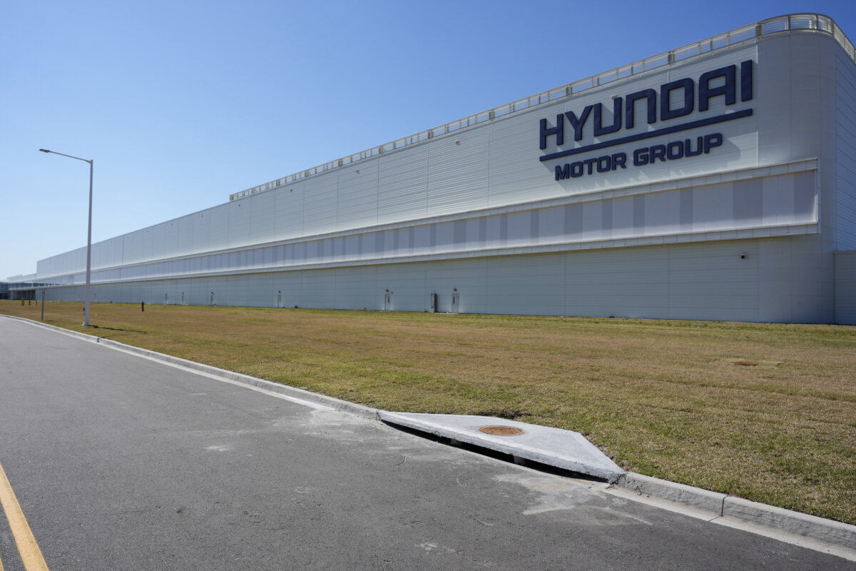 The Hyundai Motor Group Metaplant America is seen in Ellabell, Ga., on March 26, 2025. (Mike Stewart, File/AP Photo)