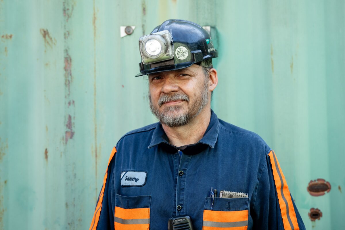 Coal miner Sammy Stafford near Holden, W. Va., on Aug. 15, 2025. (Samira Bouaou/The Epoch Times)