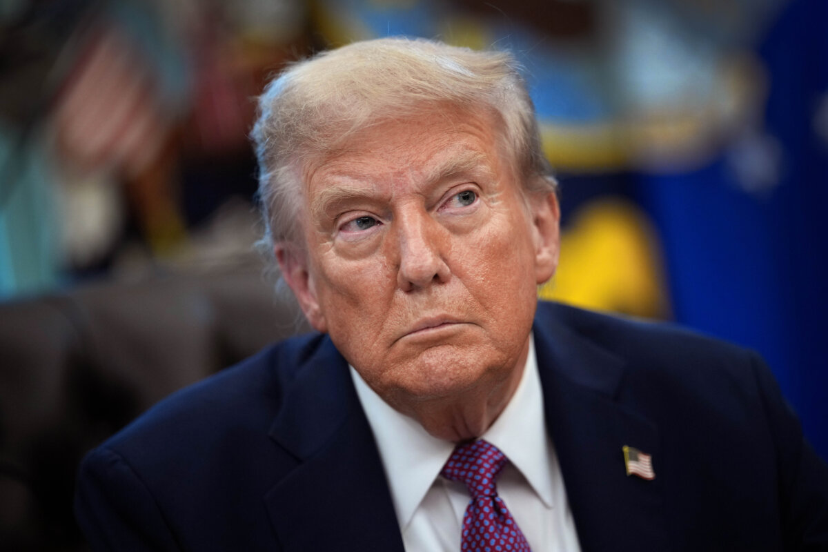 President Donald Trump speaks to members of the media as he signs executive orders during a press availability in the Oval Office on Sept. 5, 2025. (Kevin Dietsch/Getty Images)