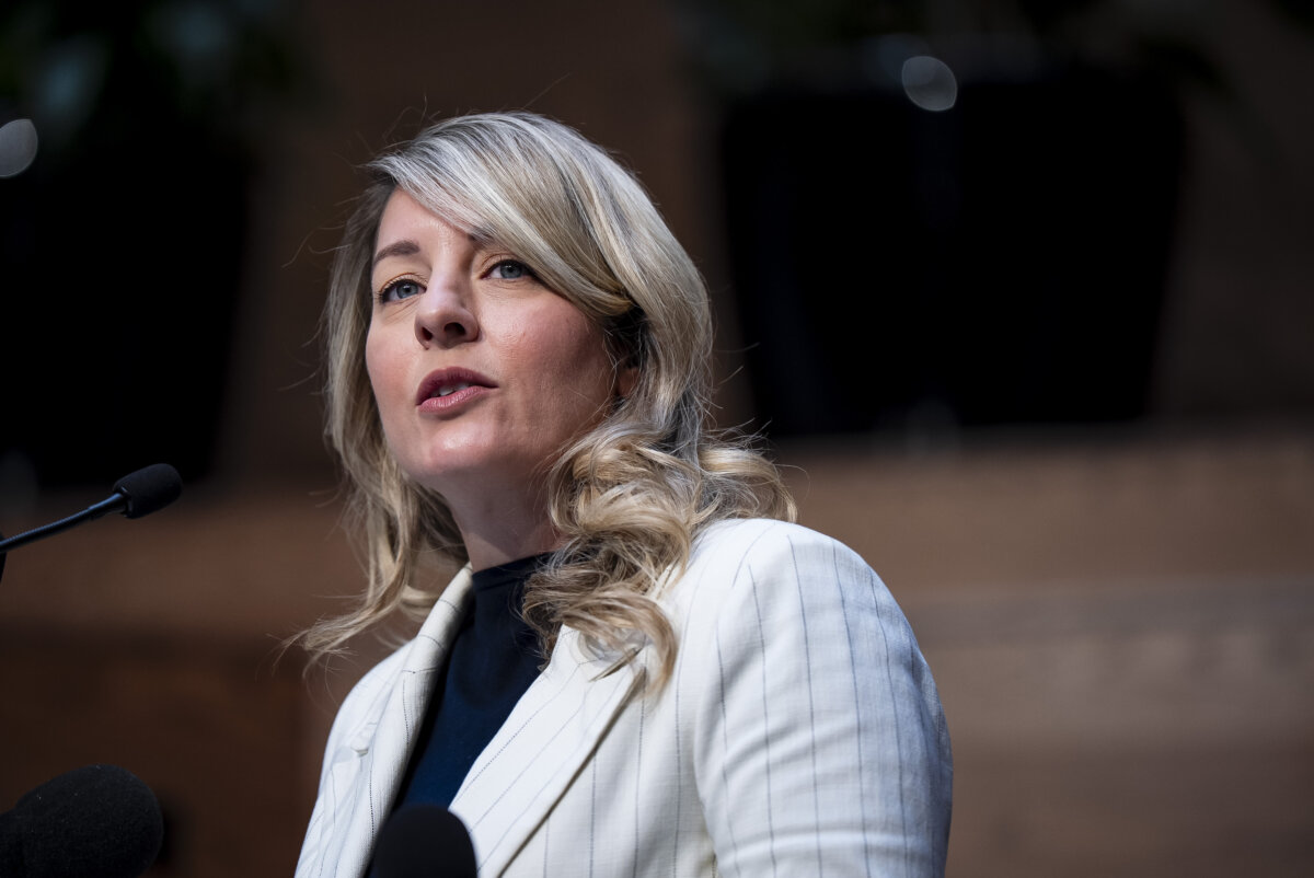 Minister of Innovation, Science and Industry Mélanie Joly at an announcement at Maison Alcan, in Montreal, Sept. 8, 2025. (The Canadian Press/Christopher Katsarov)