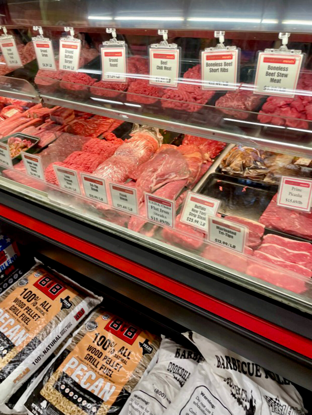 Products are on display at Edwards Meats in Wheat Ridge, a suburb west of Denver, on March 6, 2024.(Jonathan Shikes/The Denver Post/TNS)