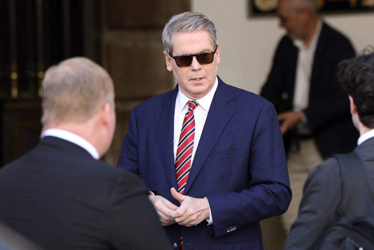 Treasury Secretary Scott Bessent arrives in Madrid ahead of trade talks with Chinese Vice Premier He Lifeng, in Spain on Sept. 14, 2025. (Thomas Coex/AFP via Getty Images)