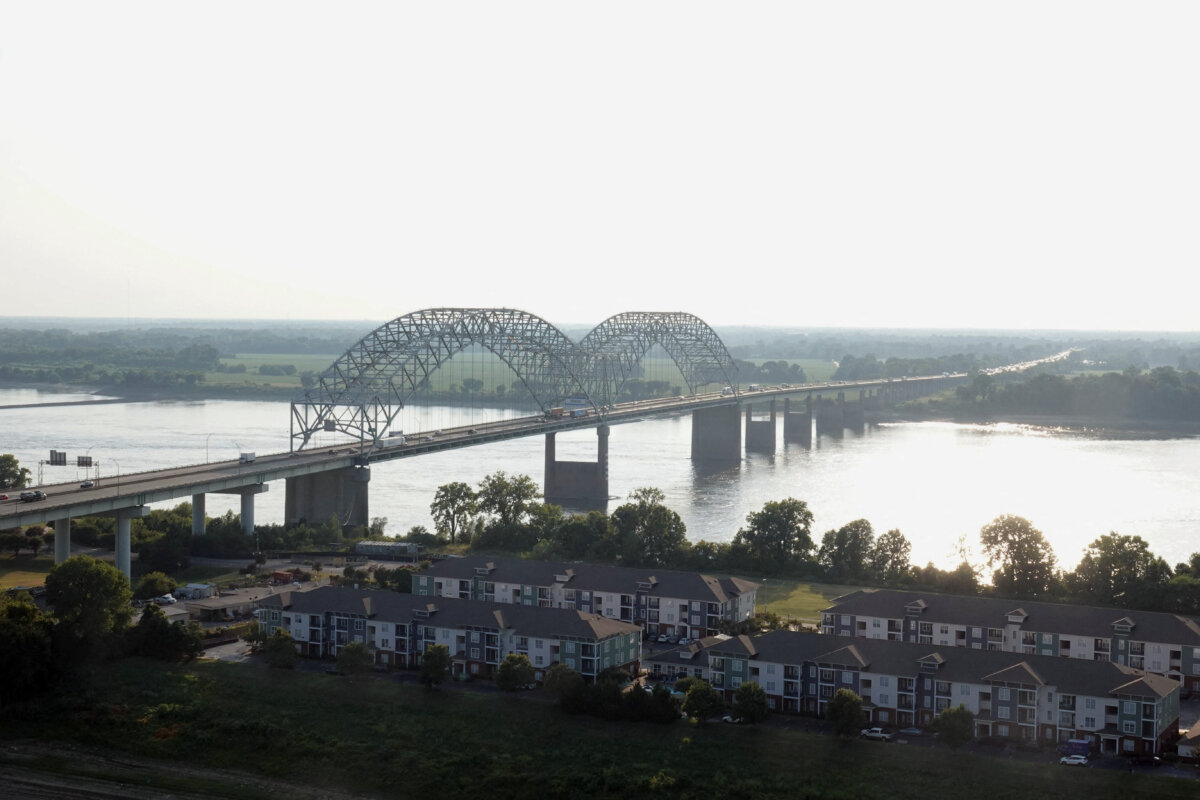 The Mississippi River in Memphis on Sept. 10, 2025. (Karen Pulfer Focht/Reuters)