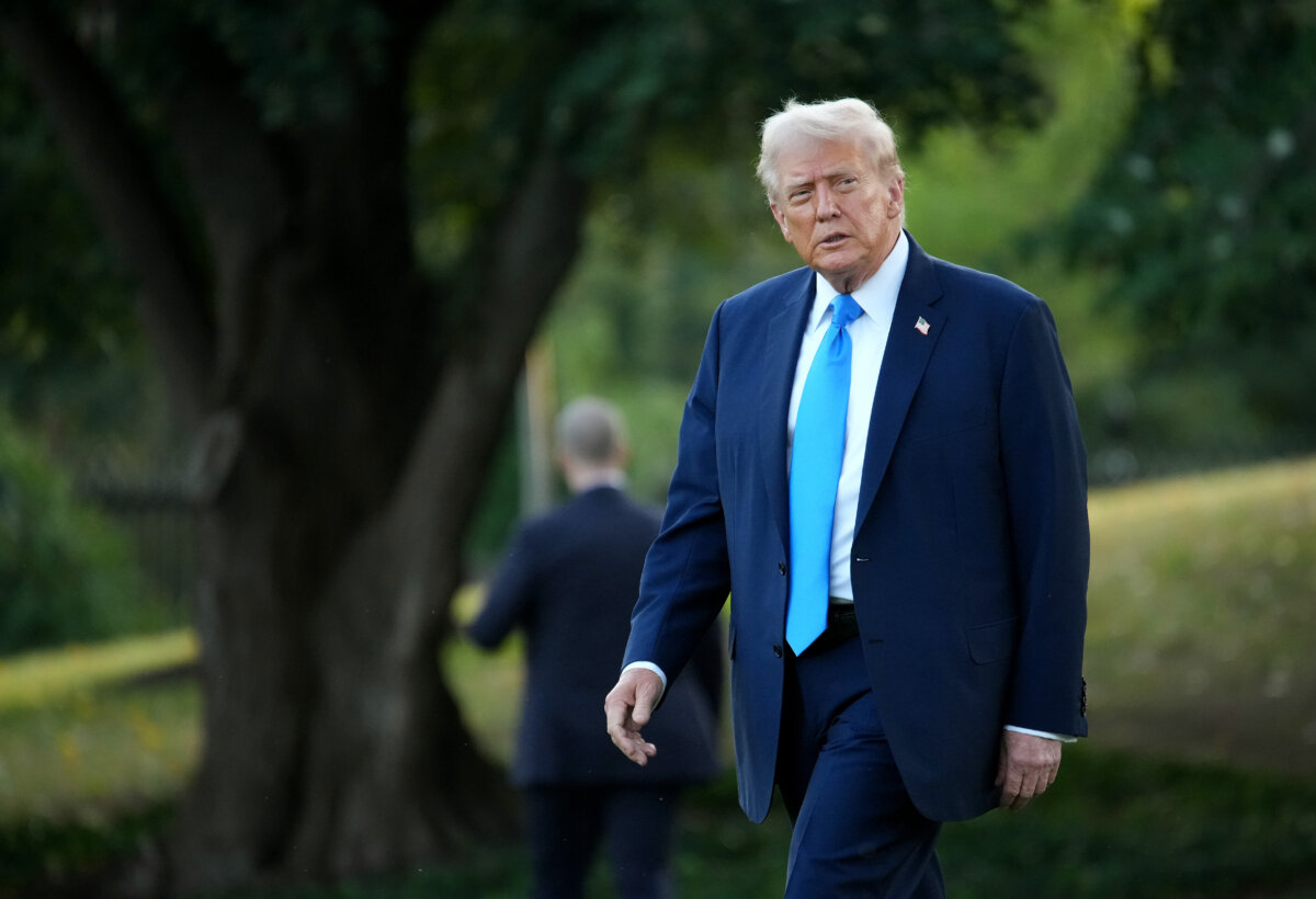 President Donald Trump leaves the White House on Sept. 22, 2025. (Andrew Harnik/Getty Images)