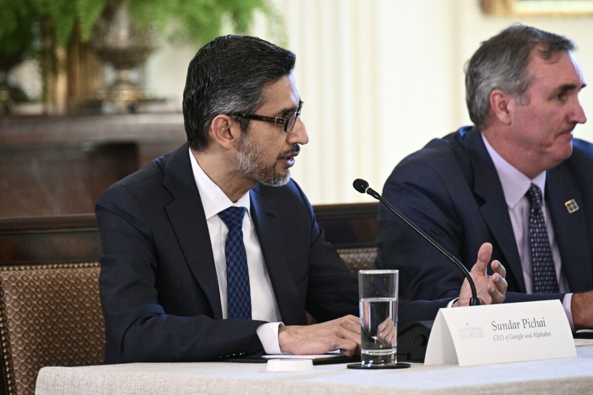 Google and Alphabet CEO Sundar Pichai in Washington on Sept. 4, 2025. (Alex Wroblewski/AFP via Getty Images)
