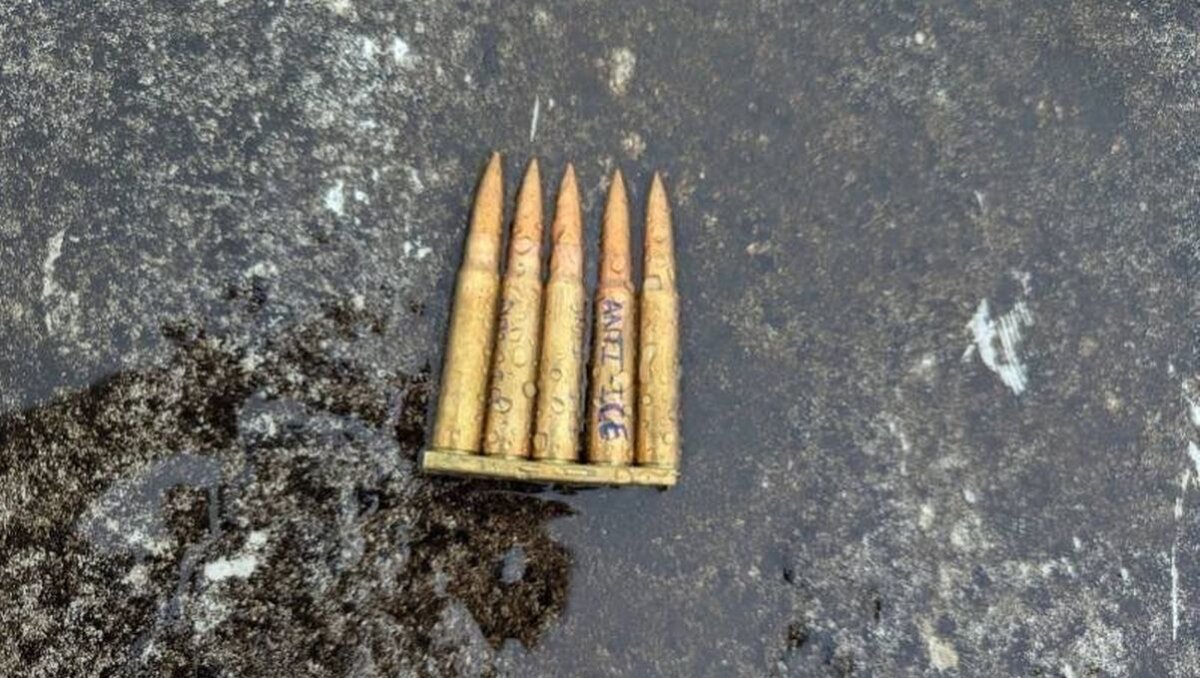 A photo released by FBI Director Kash Patel shows what he said are rounds recovered after a shooting at an immigration facility in Texas, uploaded on Sept. 24, 2025. (FBI Director Kash Patel's X account via The Epoch Times)