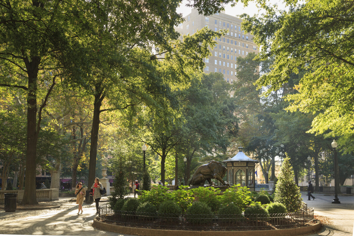 Rittenhouse Square in Philadelphia, Penn., one of America's most walkable cities. (Jon Lovette/Getty Images)