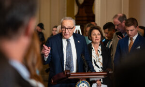Schumer, Klobuchar Speak at Capitol Press Event