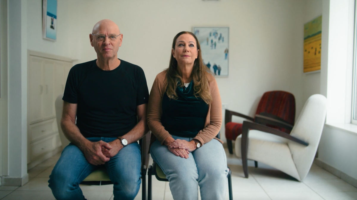 Major-General Noam Tibon, retired, and his wife Gali Mir-Tibon, who accompanied him on his rescue mission. (The Road Between Us)