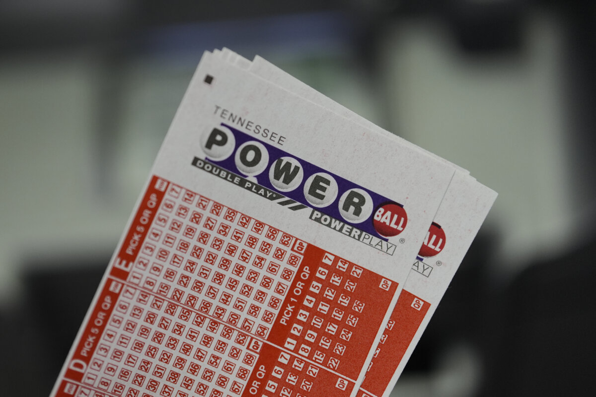 Powerball play slips in Nashville, Tenn., on Aug. 29, 2025. (George Walker IV/AP Photo)