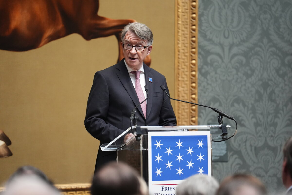 Lord Mandelson. (Jordan Pettitt/PA)