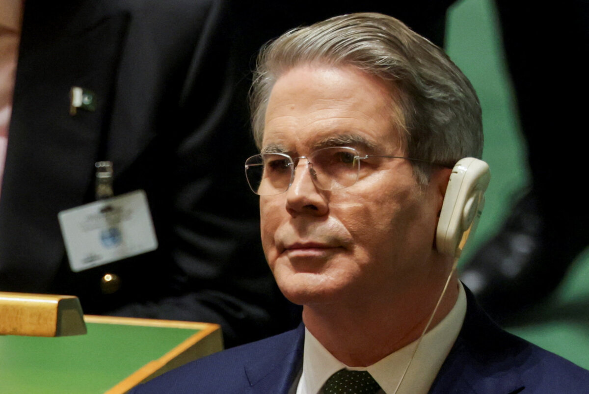 U.S. Treasury Secretary Scott Bessent attends the 80th U.N. General Assembly in New York City on Sept. 23, 2025. (Reuters/Jeenah Moon)