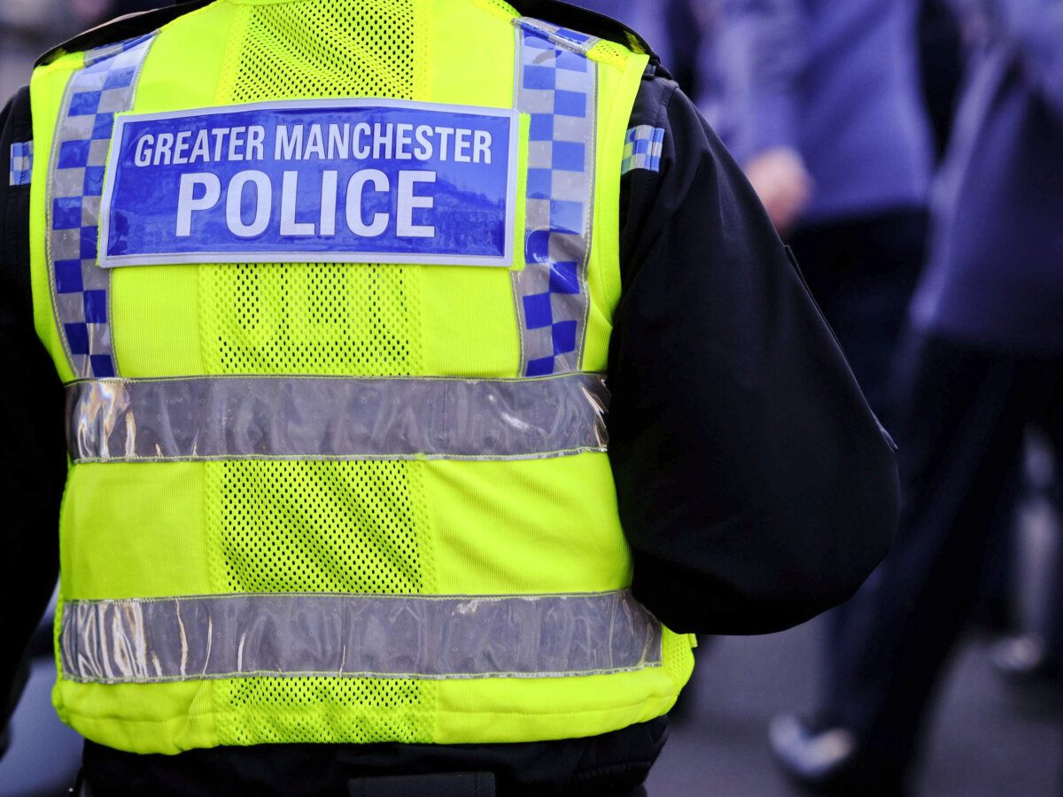 A Greater Manchester Police officer, in England, in an undated file photo. (Alamy/PA)