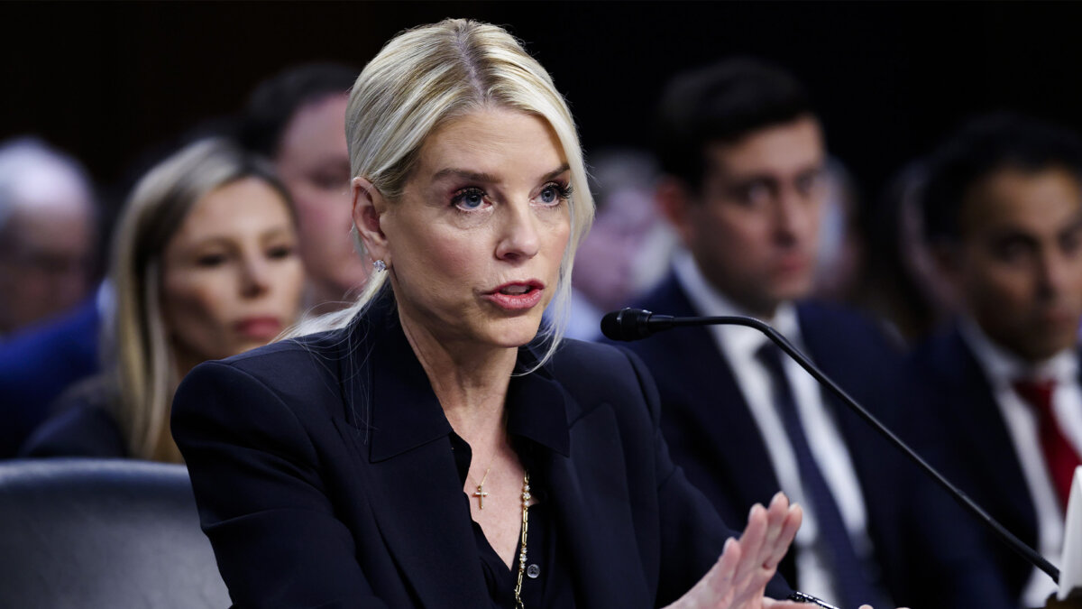 U.S. Attorney General Pam Bondi testifies before the Senate Judiciary Committee in the Hart Senate Office Building on Capitol Hill on Oct. 7, 2025. (Win McNamee/Getty Images)