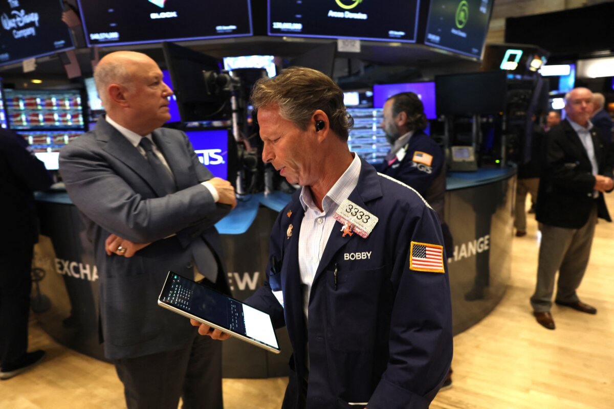 Traders work on the floor of the New York Stock Exchange on Oct. 7, 2025. (Timothy A. Clary/AFP via Getty Images)