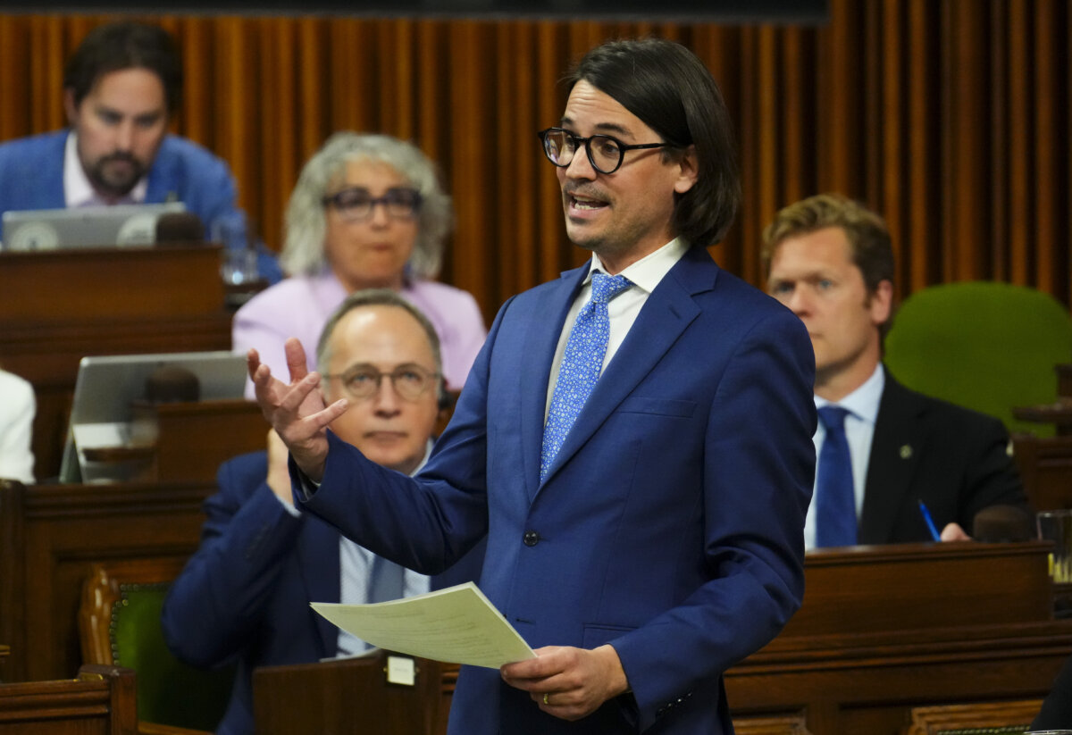 Bloc Québécois MP Jean-Denis Garon asks a question during question period in the House of Commons on Parliament Hill in Ottawa on June 11, 2025. (Sean Kilpatrick/The Canadian Press)