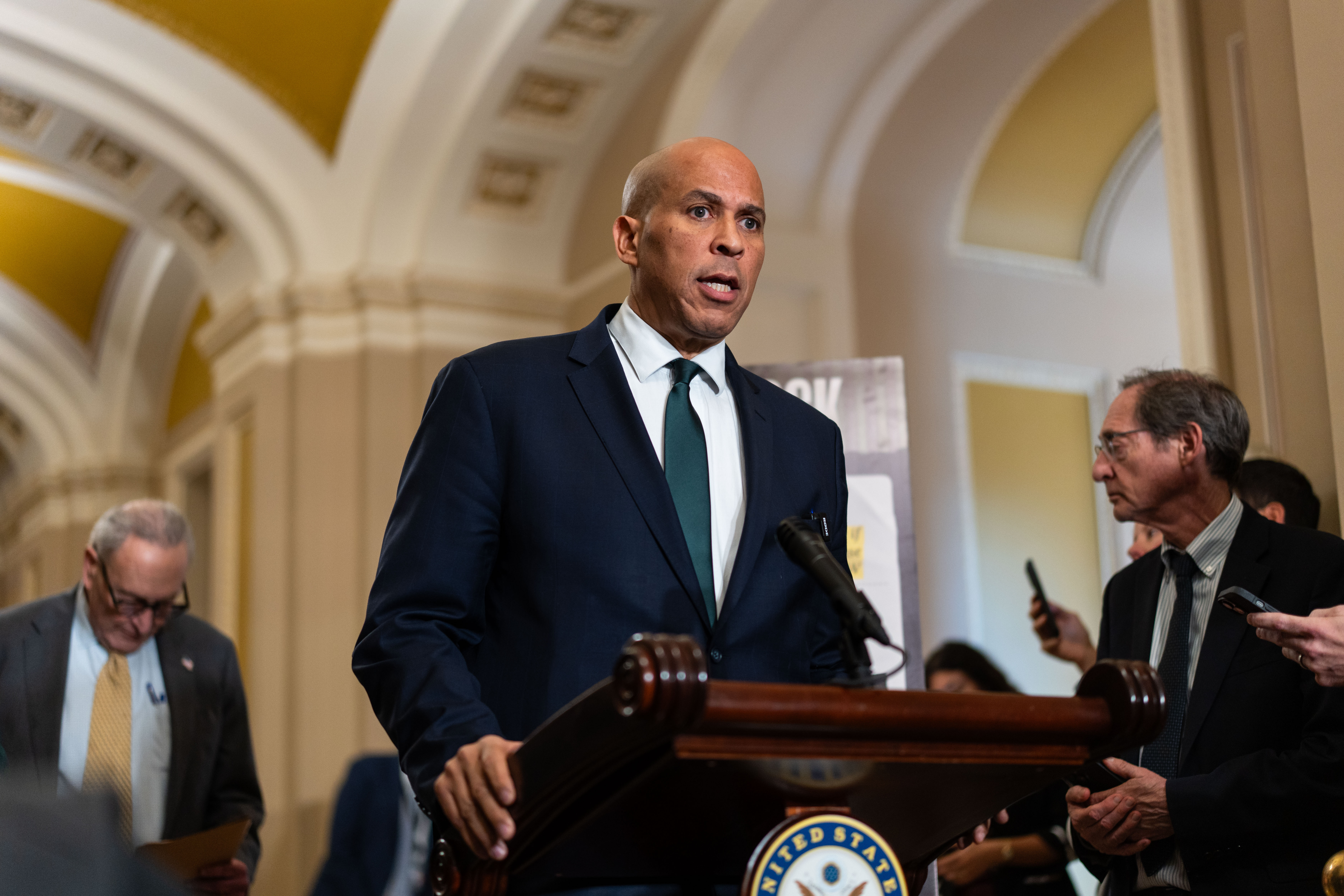 govt shutdown 2025, senators, Cory Booker