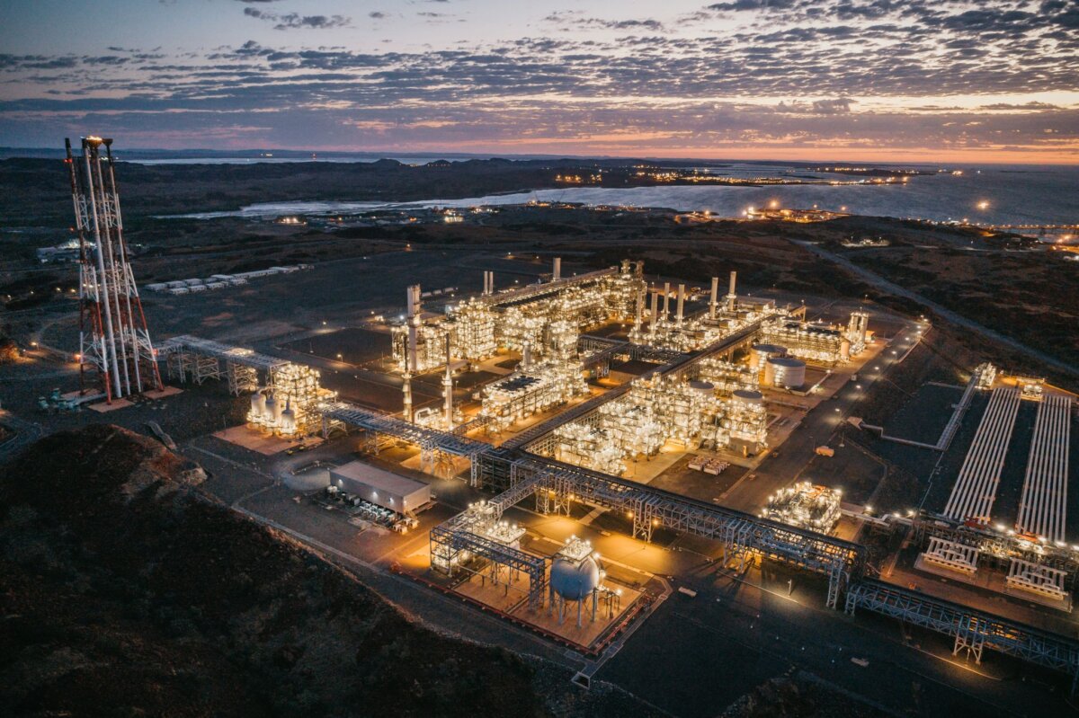 The onshore part of Woodside's Pluto LNG project. (Courtesy of Woodside)