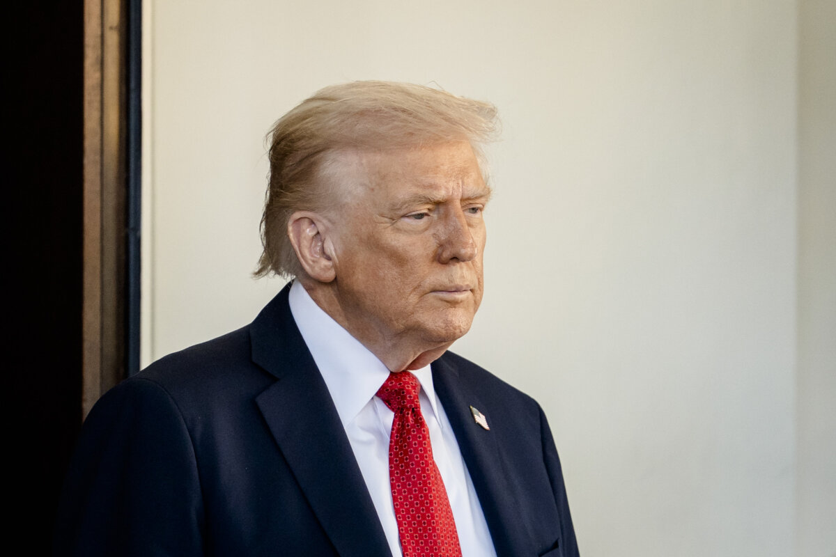 President Donald Trump at the White House on Oct. 20, 2025. (Madalina Kilroy/The Epoch Times)