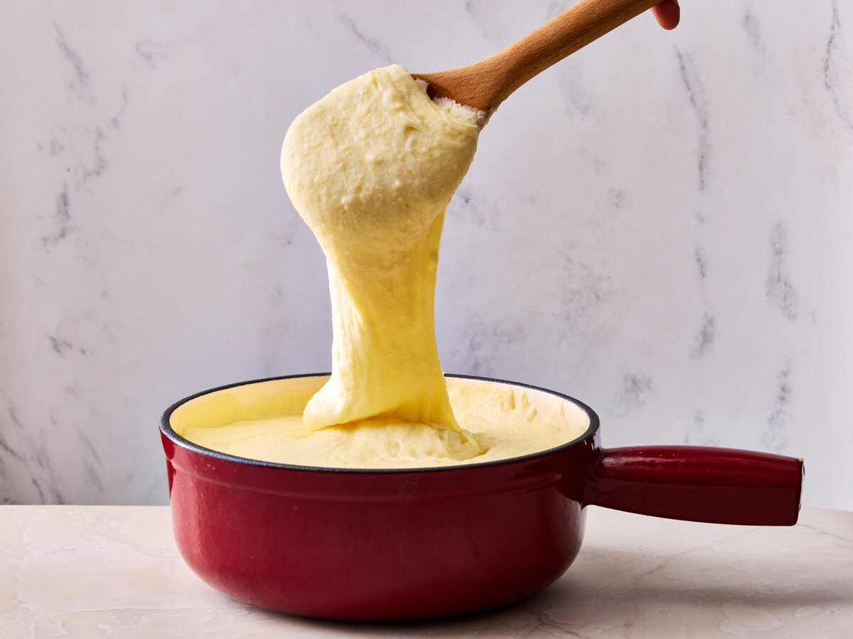 Pommes aligot is a French comfort food classic of rich and creamy mashed potatoes with the ultimate cheese pull. (Rachel Vanni/TCA)